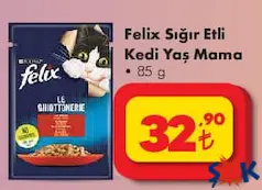FELİX SIĞIR ETLİ YAŞ KEDİ MAMASI 85 G fiyat ve kampanya bilgisi